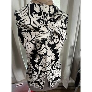 Y2K VTG silk blend Floral Button Front Cardigan Sweater M whimsy quiet luxury